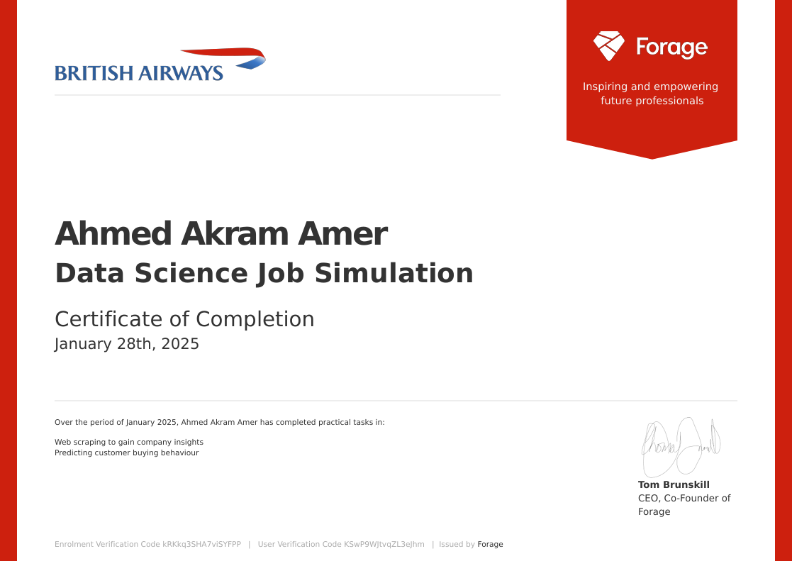 British Airways Simulation